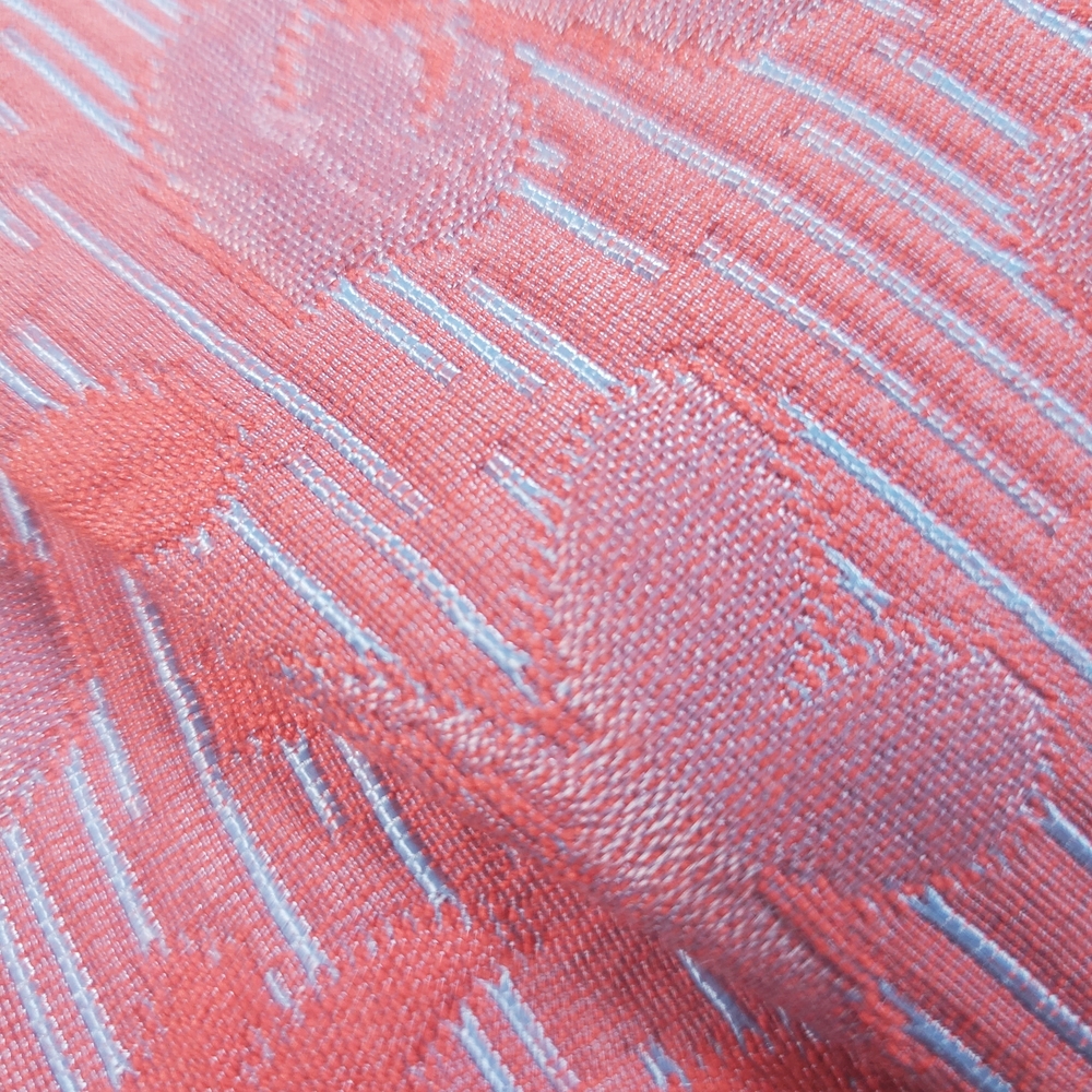 MNG Pink/Rust Ice Blue Blazer with Notched Lapel and Structured Shoulders - Picture 9 of 13